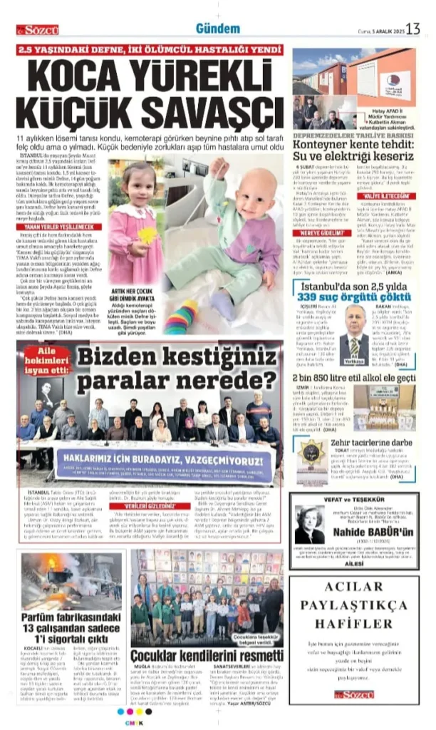 Sözcü Gazetesi 5 Aralık İlanları