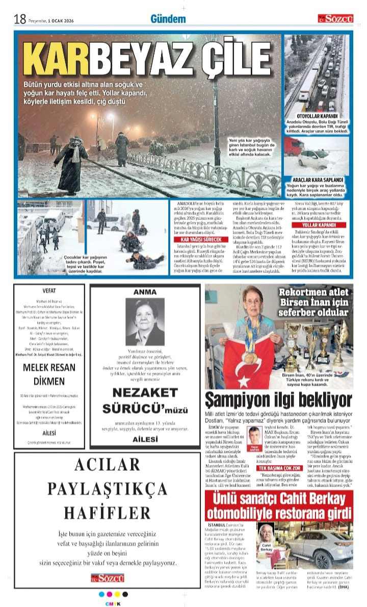 Sözcü 1 Ocak 2026 İlanları 3