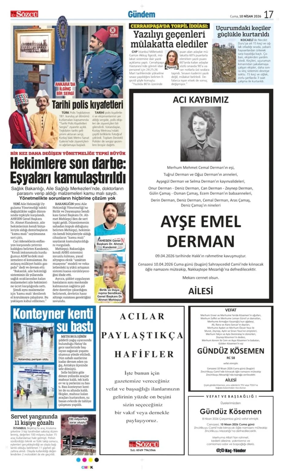 Sözcü Gazetesi 10 Nisan 2026