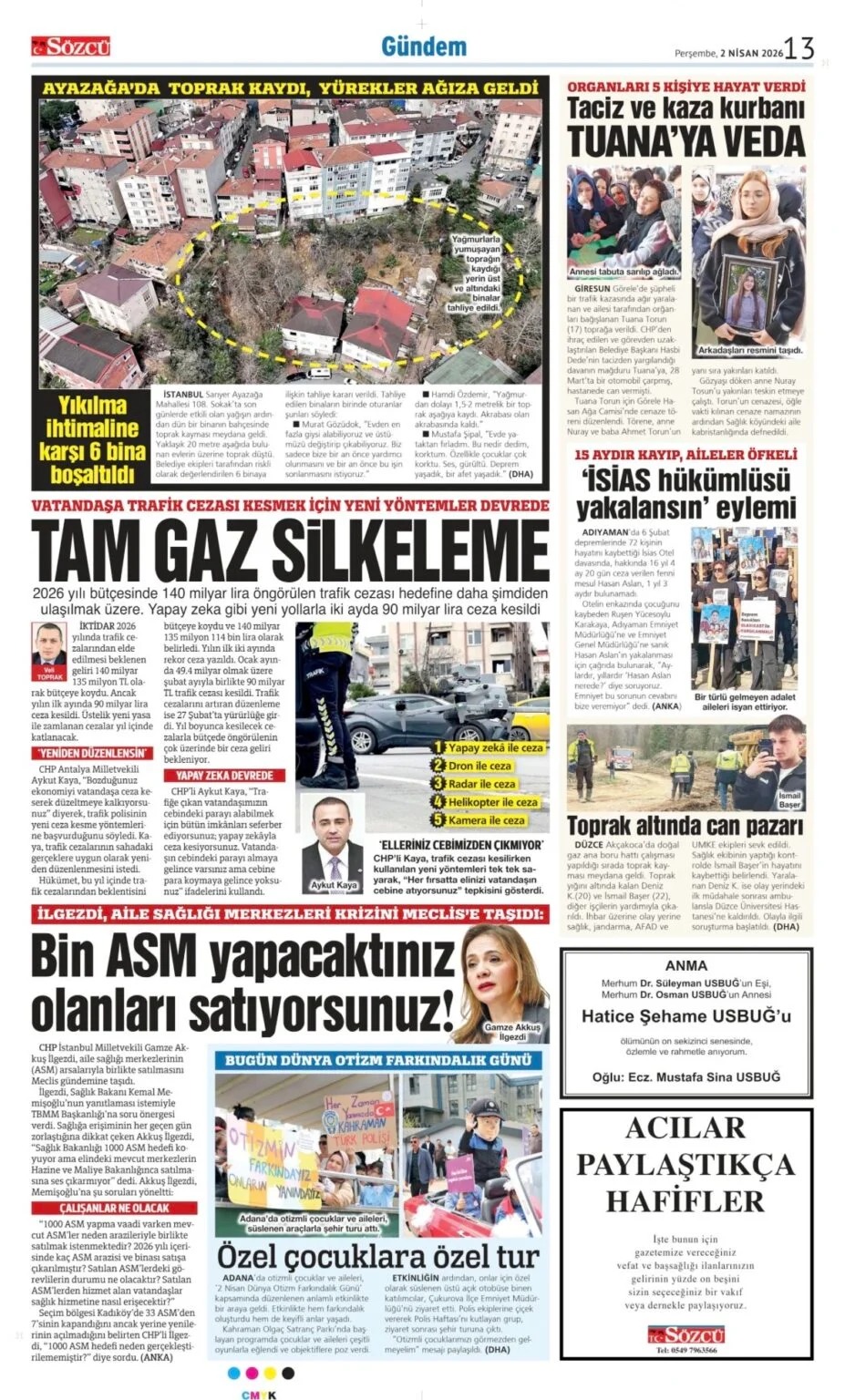 Sözcü Gazetesi 2 Nisan 2026