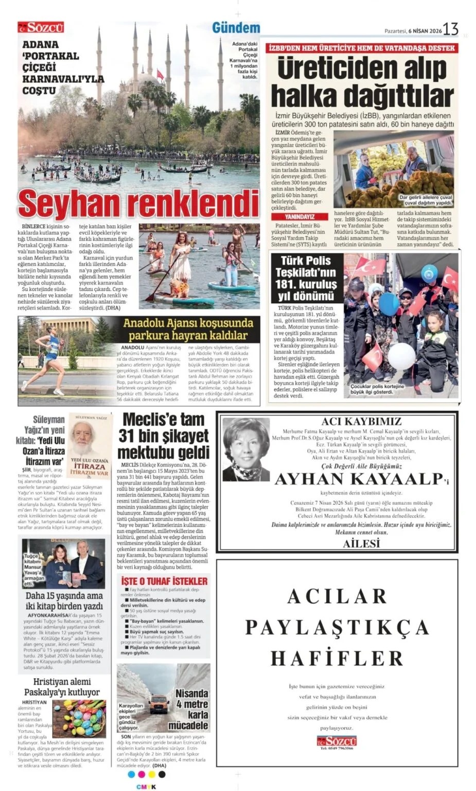 Sözcü Gazetesi 6 Nisan 2026