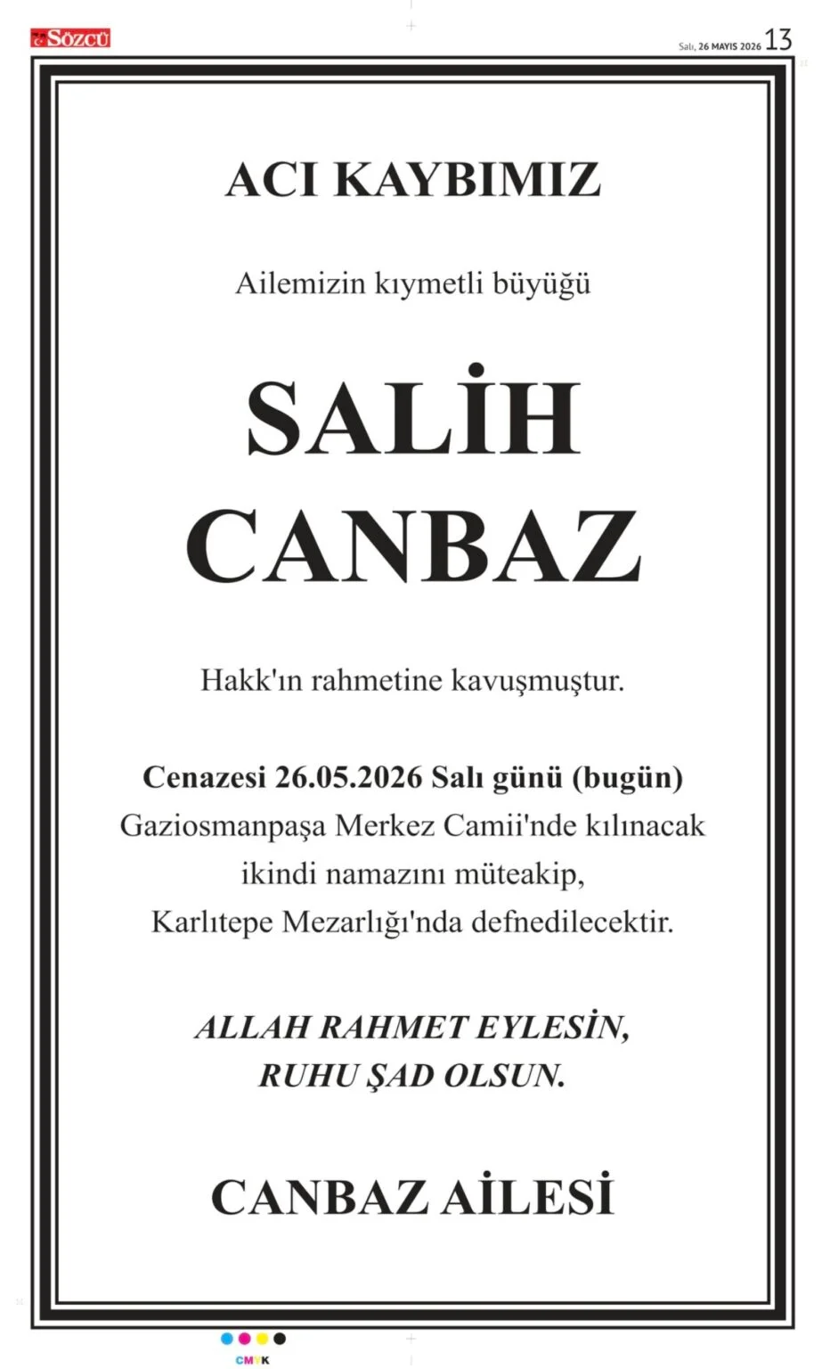 Sözcü 2026 Mayıs İlanları 2