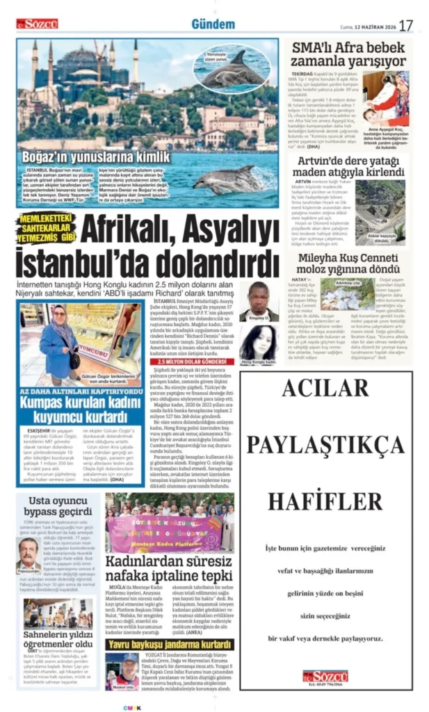 12 Haziran 2026 Vefat, Başsağlığı İlanları Sözcü