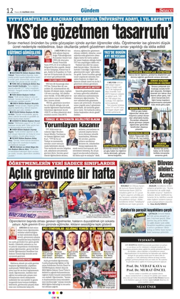 21 Haziran 2026 Vefat, Başsağlığı İlanları Sözcü