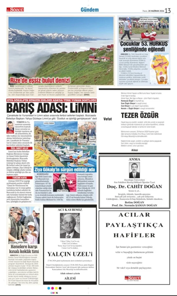 28 Haziran 2026 Vefat, Başsağlığı İlanları Sözcü