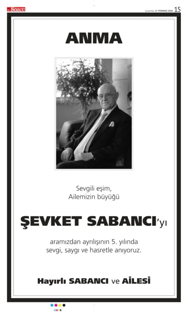 22 Temmuz 2026 Vefat, Başsağlığı İlanları Sözcü